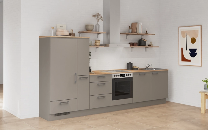 Cuisines Elite Cuisine linéare 330cm électroménagers inclus planning 17 1