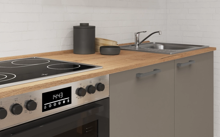 Cuisines Elite Cuisine linéare 330cm électroménagers inclus planning 17 3