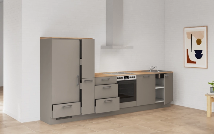Cuisines Elite Cuisine linéare 330cm électroménagers inclus planning 17 4