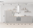 Cuisines Elite Cuisine linéare 360 cm électroménagers inclus planning 17 5