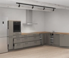 Cuisines Elite Cuisine en L 366,6 cm x 246, 6 cm électroménagers inclus planning 18 4