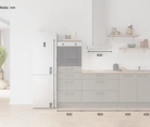 Cuisines Elite Cuisine linéaire 240 cm électroménagers inclus planning 18 5