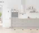 Cuisines Elite Cuisine linéare 270 cm électroménagers inclus planning 18 5