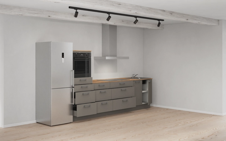 Cuisines Elite Cuisine linéaire 300 cm électroménagers inclus planning 18 4