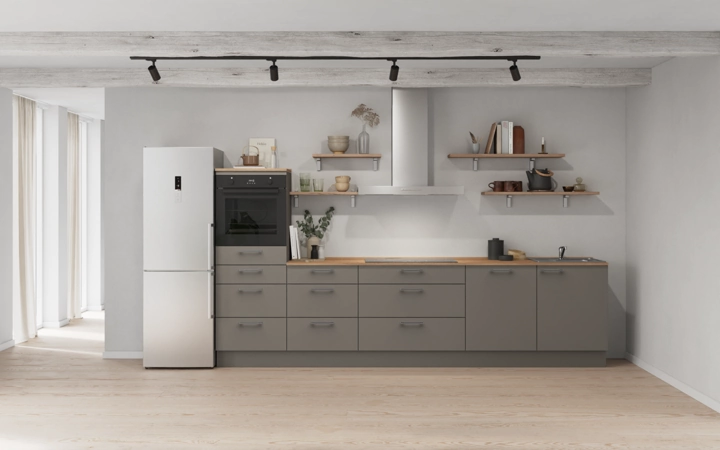 Cuisines Elite Cuisine linéare 330cm électroménagers inclus planning 18 0