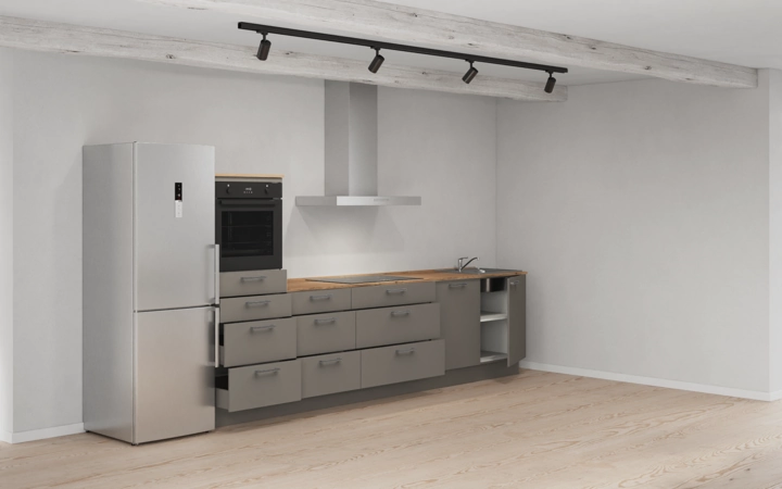 Cuisines Elite Cuisine linéare 330cm électroménagers inclus planning 18 4