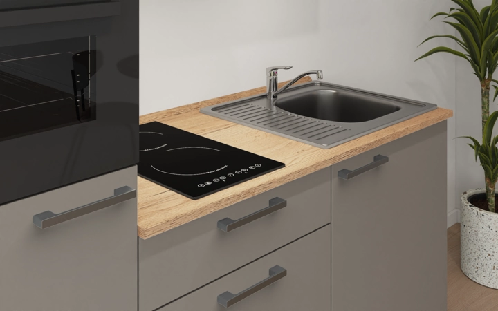 Cuisines Elite Cuisine linéaire 180 cm électroménagers inclus, planning 2 3