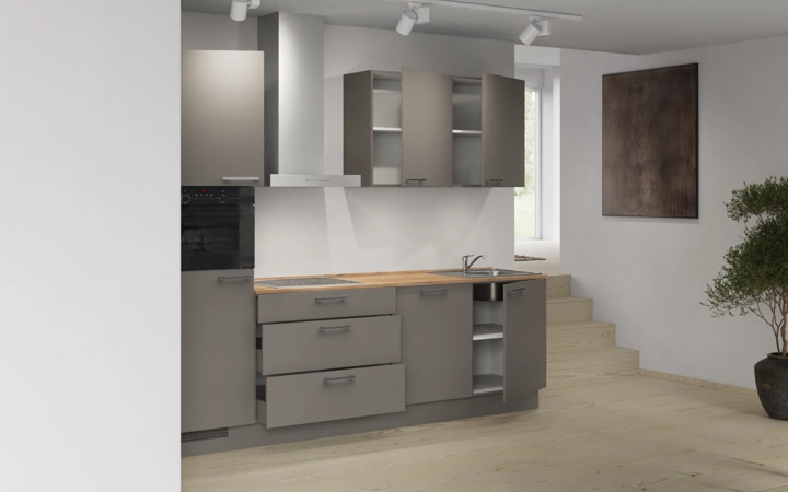 Cuisines Elite Cuisine linéare 270 cm électroménagers inclus planning 2 4