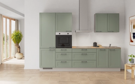 Cuisines Elite Cuisine linéaire 300 cm électroménagers inclus planning 2 Roseau Cascada