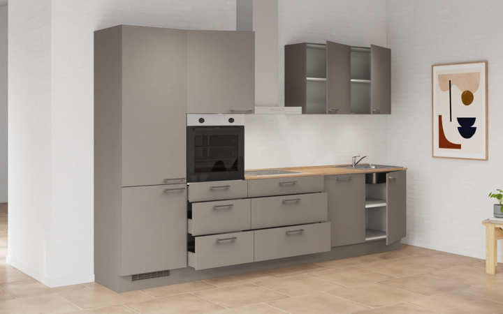 Cuisines Elite Cuisine linéare 330cm électroménagers inclus planning 2 4
