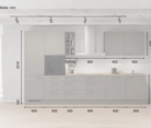 Cuisines Elite Cuisine linéare 360 cm électroménagers inclus planning 2 5