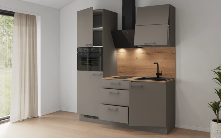 Cuisines Elite Cuisine linéaire 180 cm électroménagers inclus, planning 3 4