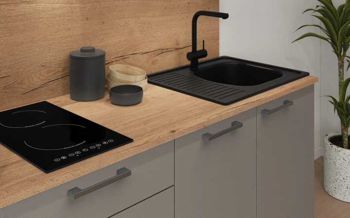 Cuisines Elite Cuisine linéaire 210 cm électroménagers inclus, planning 3 3