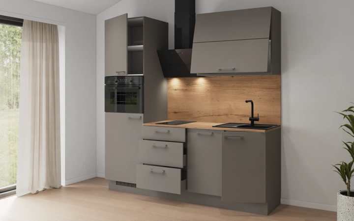 Cuisines Elite Cuisine linéaire 210 cm électroménagers inclus, planning 3 4