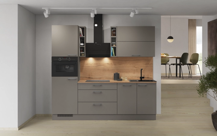 Cuisines Elite Cuisine linéaire 240 cm électroménagers inclus planning 3 0