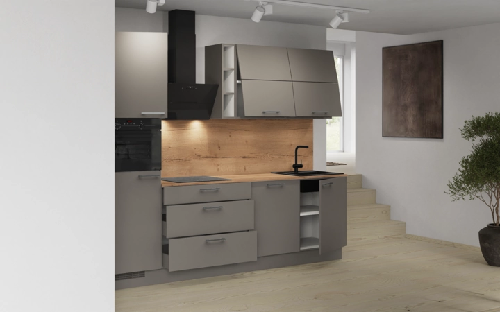 Cuisines Elite Cuisine linéare 270 cm électroménagers inclus planning 3 4