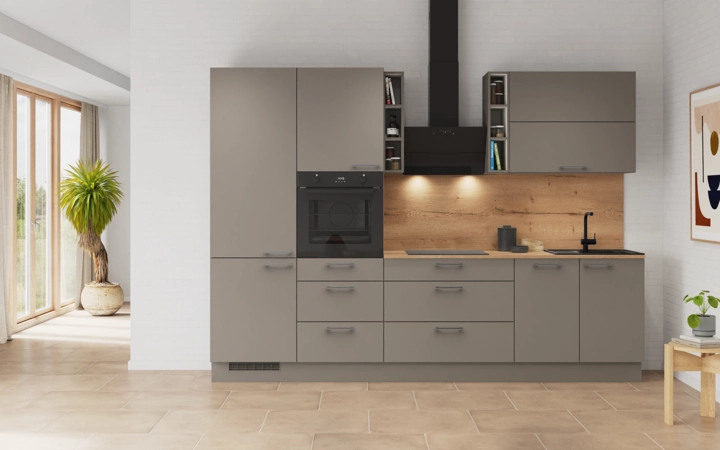Cuisines Elite Cuisine linéaire 300 cm électroménagers inclus planning 3 0
