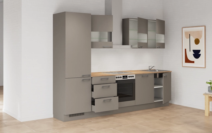 Cuisines Elite Cuisine linéaire 300 cm électroménagers inclus planning 4 4