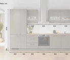 Cuisines Elite Cuisine linéare 330cm électroménagers inclus planning 4 5
