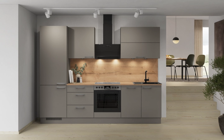 Cuisines Elite Cuisine linéare 270 cm électroménagers inclus planning 5 0