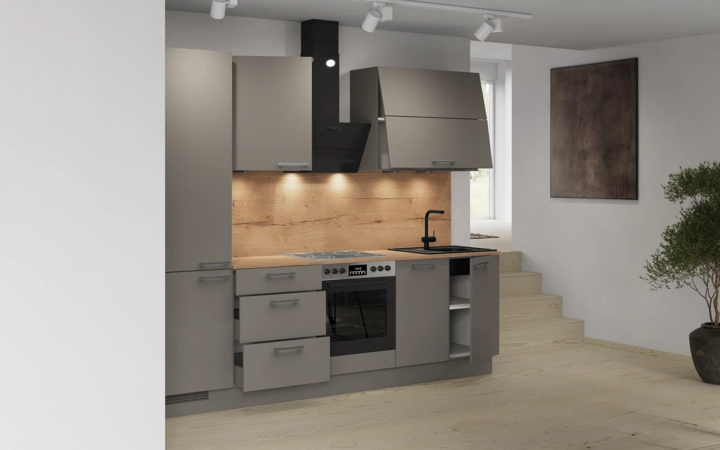 Cuisines Elite Cuisine linéare 270 cm électroménagers inclus planning 5 4