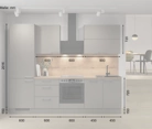 Cuisines Elite Cuisine linéare 270 cm électroménagers inclus planning 5 5