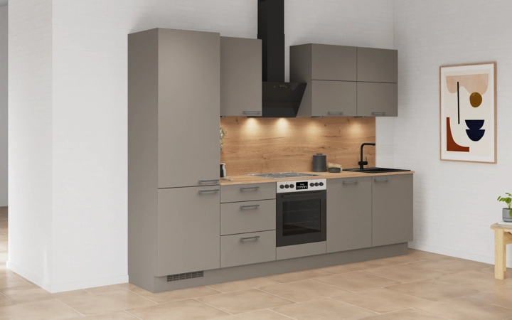 Cuisines Elite Cuisine linéaire 300 cm électroménagers inclus planning 5 1