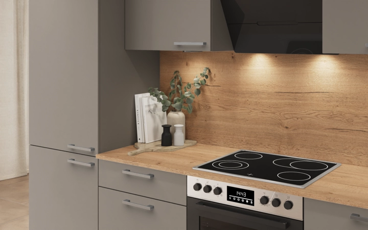 Cuisines Elite Cuisine linéaire 300 cm électroménagers inclus planning 5 2