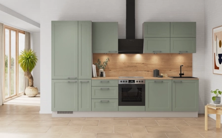 Cuisines Elite Cuisine linéare 330cm électroménagers inclus planning 5 Roseau Cascada