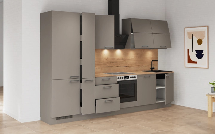 Cuisines Elite Cuisine linéare 330cm électroménagers inclus planning 5 4