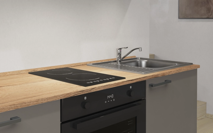 Cuisines Elite Cuisine linéaire 180 cm électroménagers inclus, planning 6 3