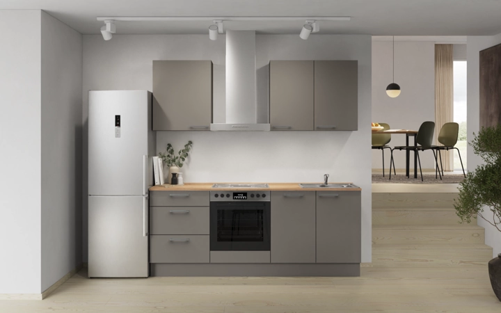 Cuisines Elite Cuisine linéaire 210 cm électroménagers inclus, planning 6 0