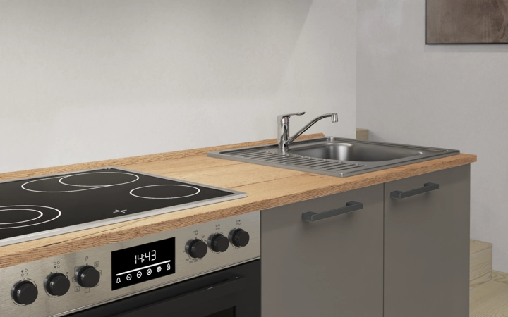 Cuisines Elite Cuisine linéaire 210 cm électroménagers inclus, planning 6 3