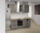 Cuisines Elite Cuisine linéaire 210 cm électroménagers inclus, planning 6 4