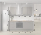 Cuisines Elite Cuisine linéaire 210 cm électroménagers inclus, planning 6 5