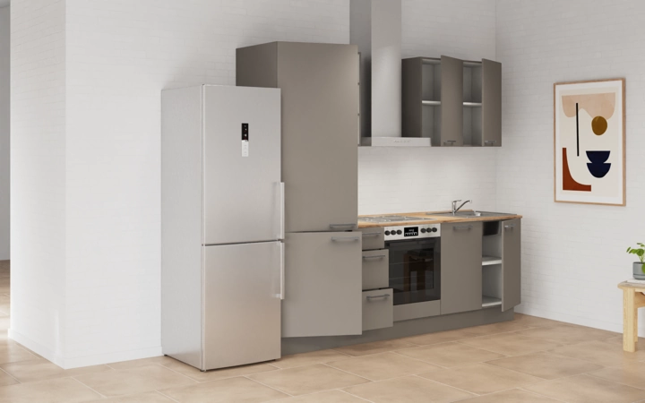 Cuisines Elite Cuisine linéaire 240 cm électroménagers inclus planning 6 4