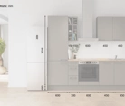 Cuisines Elite Cuisine linéaire 240 cm électroménagers inclus planning 6 5
