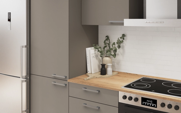 Cuisines Elite Cuisine linéare 270 cm électroménagers inclus planning 6 2