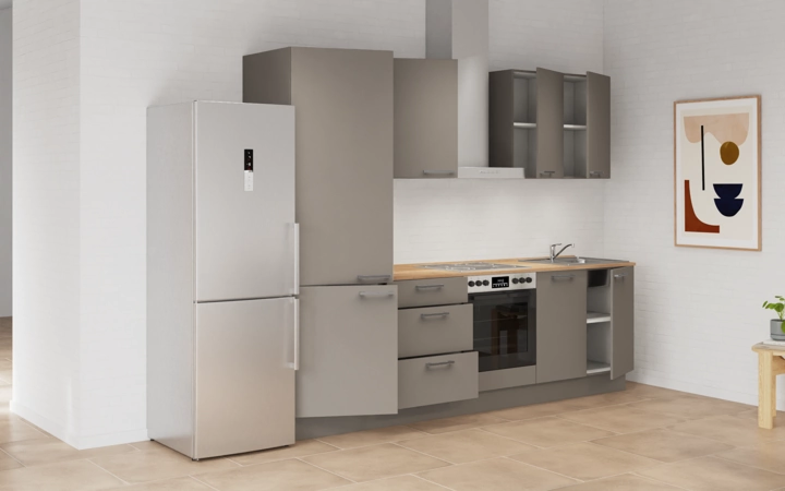 Cuisines Elite Cuisine linéare 270 cm électroménagers inclus planning 6 4