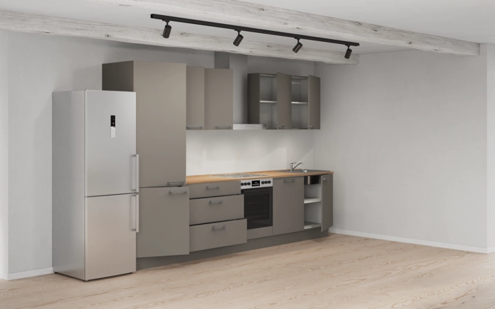 Cuisines Elite Cuisine linéare 330cm électroménagers inclus planning 6 4