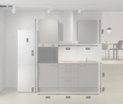 Cuisines Elite Cuisine linéaire 180 cm électroménagers inclus, planning 7 5
