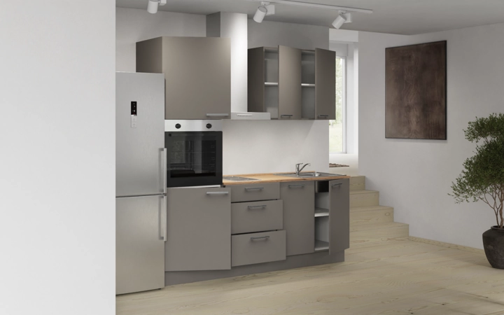 Cuisines Elite Cuisine linéaire 210 cm électroménagers inclus, planning 7 4