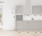 Cuisines Elite Cuisine linéaire 240 cm électroménagers inclus planning 7 5