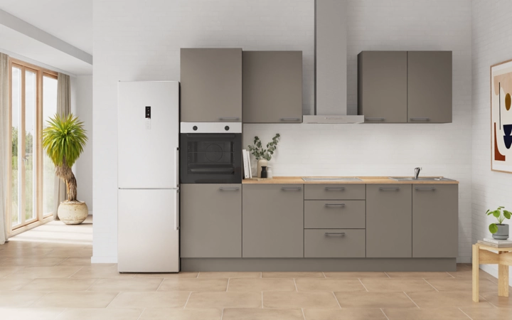 Cuisines Elite Cuisine linéare 270 cm électroménagers inclus planning 7 0