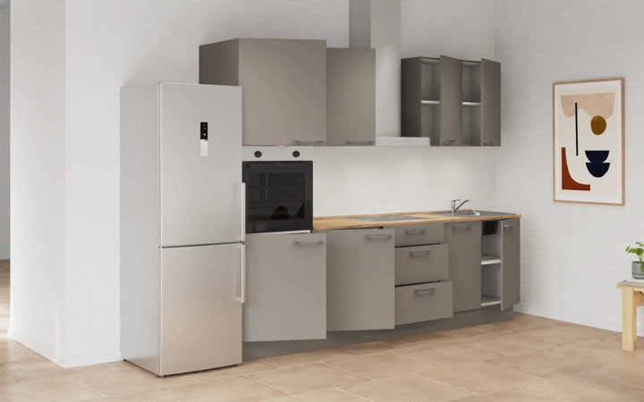 Cuisines Elite Cuisine linéare 270 cm électroménagers inclus planning 7 4