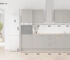 Cuisines Elite Cuisine linéare 270 cm électroménagers inclus planning 7 5