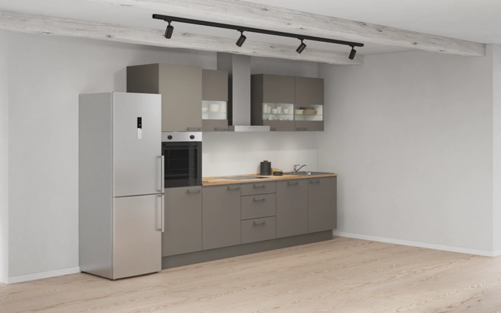Cuisines Elite Cuisine linéaire 300 cm électroménagers inclus planning 7 1