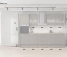 Cuisines Elite Cuisine linéaire 300 cm électroménagers inclus planning 7 5