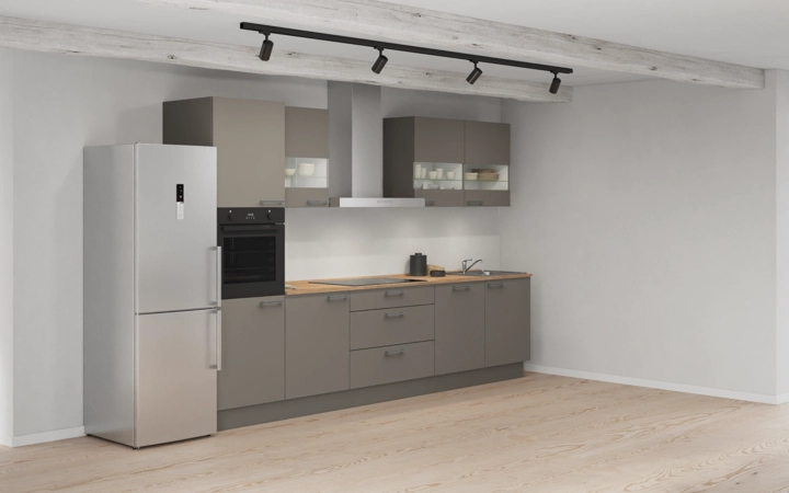 Cuisines Elite Cuisine linéare 330cm électroménagers inclus planning 7 1