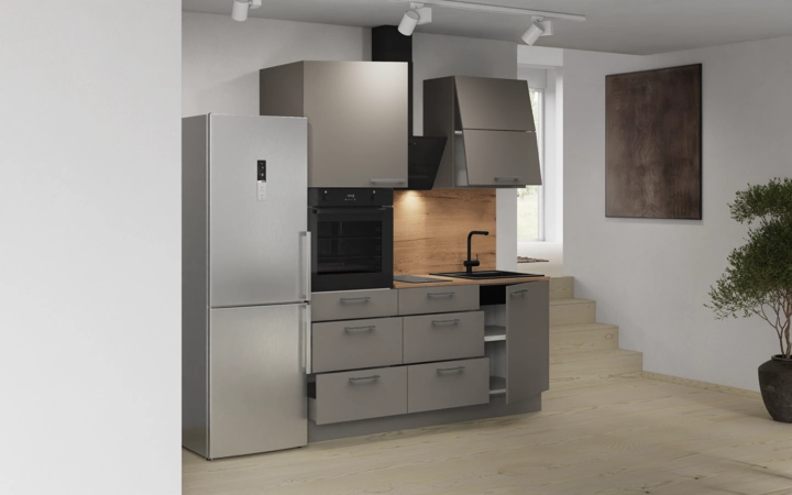 Cuisines Elite Cuisine linéaire 180 cm électroménagers inclus, planning 8 4
